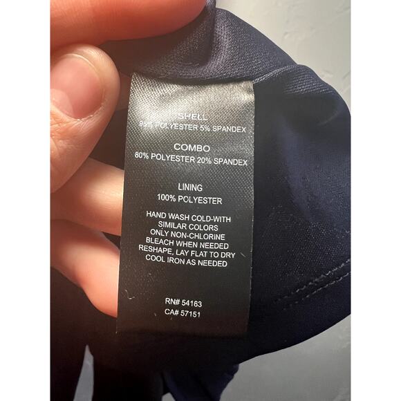 NWT Jessica Howard jersey navy mesh trim dress womens 8 corpcore career preppy - Picture 7 of 10